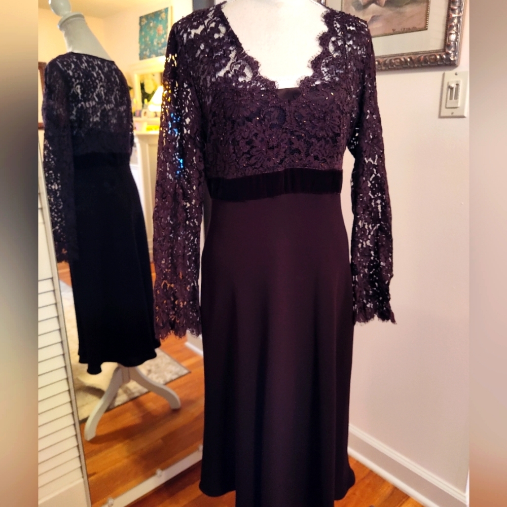 Talbots Deep rich brown evening dress